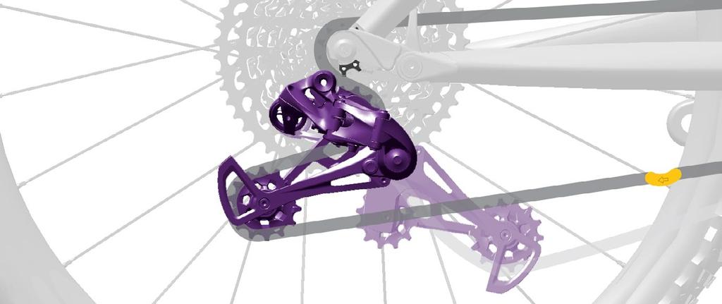 6 Derailleurs with Cage Lock: Release the Cage Lock by rotating the cage forward then carefully letting it return to the unlocked position.