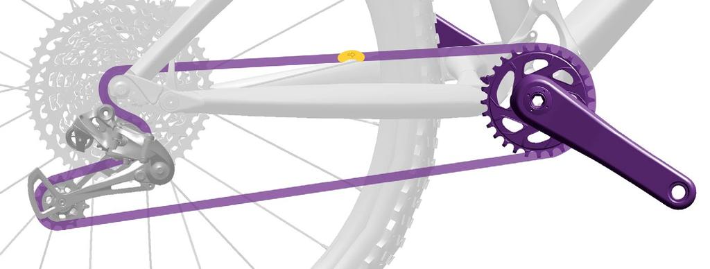 8 10 9 Check that the two halves of the PowerLock are aligned and properly engaged. Apply the rear brake and firmly push the crank arm down to lock the PowerLock.