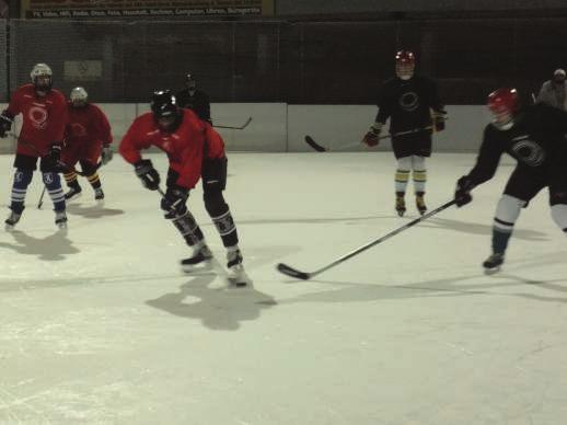 De Puck isch härt umkämpft worde und jede isch mit vollem Tatedrang debii gsi. S Ziel immer vor Auge: s gegnerische Goal.