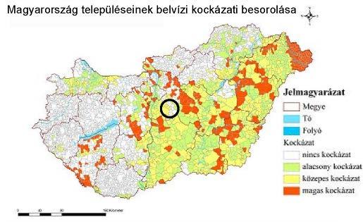 96 1.18.2.2. belvízveszélyes területek A belvíz-veszélyeztetettséget a felszínt elérő, vagy terepszintet meghaladó talajvízállás okozna.