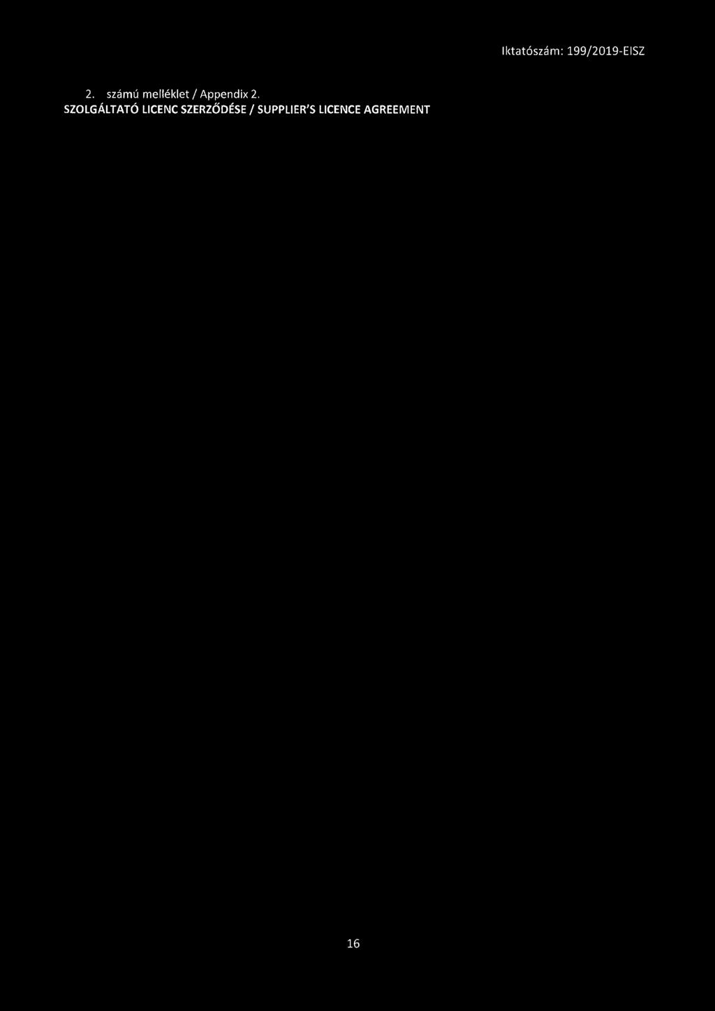 2. számú melléklet / Appendix 2.
