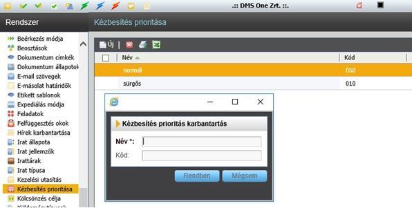 A meglévő rekordokat dupla kattintást követően módosíthatjuk, törölni pedig a törlés (piros x) funkciógombbal tudunk.