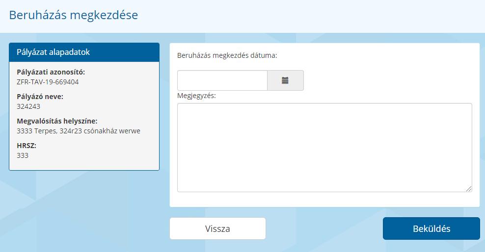 Benyújtott pályázat és mellékletek Ezen funkció segítségével egybefűzve megtekinthetőek az egyes adatlapon megadott adatok, illetve a feltöltött állományok.