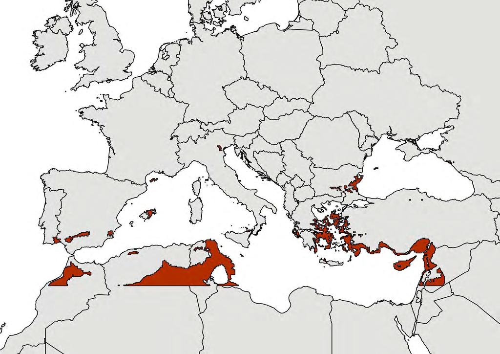felmérések eredményei (Bulgária, Franciaország, Portugália) WorldClim adatbázis a klimatikus változókra MaxEnt 1.