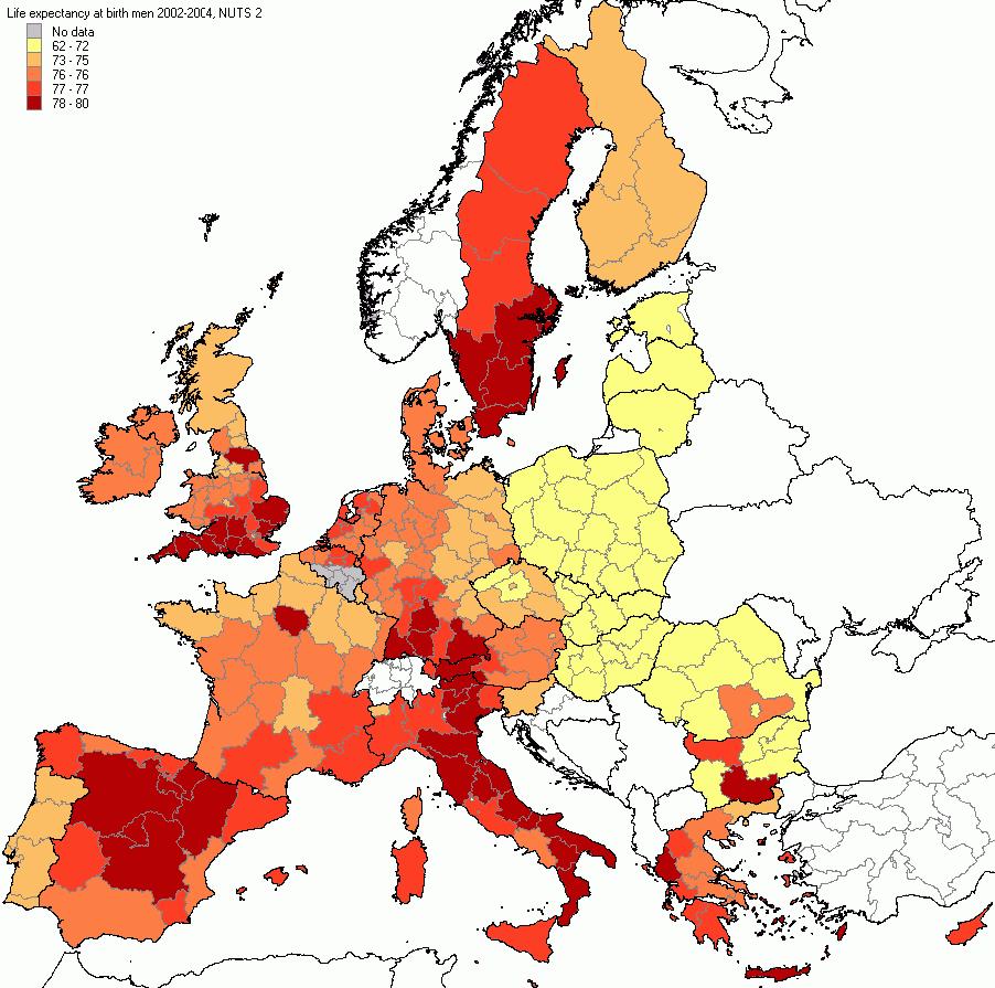14 év különbség a férfiak várható élettartamában az EU tagállamok