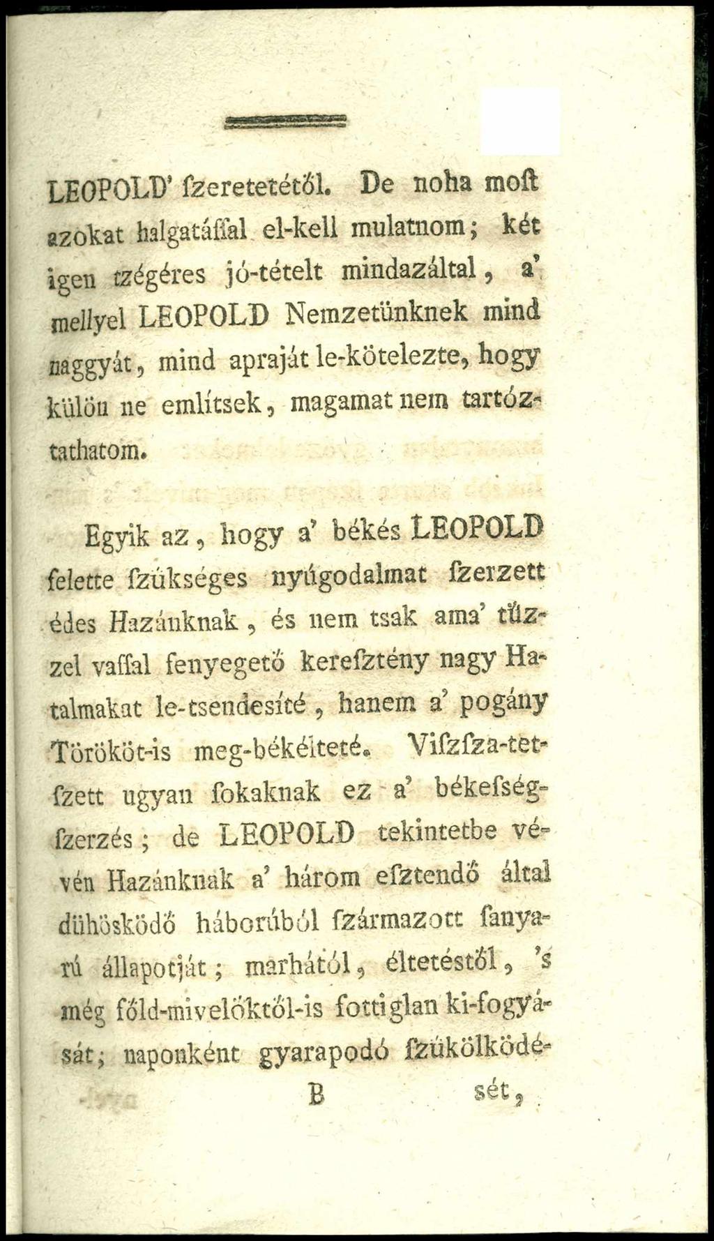 LEOPOLD fzeretetétől.