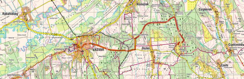 3. nap VASVÁR - OSZKÓI HEGYPÁSZTOR KÖR Útvonal: Vasvári Eisenburg Kemping Oszkó, Hegypásztor Kör Táborhelyváltás Napi útvonalhossz: 13,0 km Napi