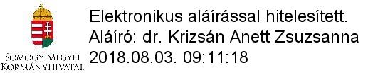 Modulszám: 1814K-00096 Ügyiratszám: SO-04O/FOGY/00290-0003/2018. Ügyintéző: Darabos Zoltánné Telefon: 82/528-044 Ügyfél: Sarkpont Zrt. Székhelye: 7400 Kaposvár, Bajcsy-Zs. u. 16-18.