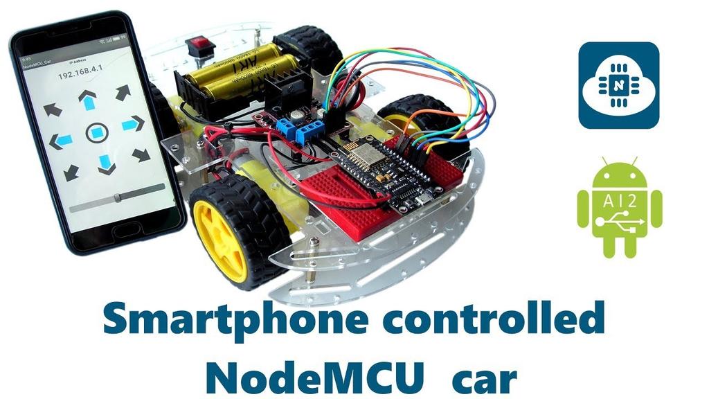 Vezérlés Android alkalmazással Andriy Baranov NodeMCU_Car projektje WiFi vezérlésű robot.