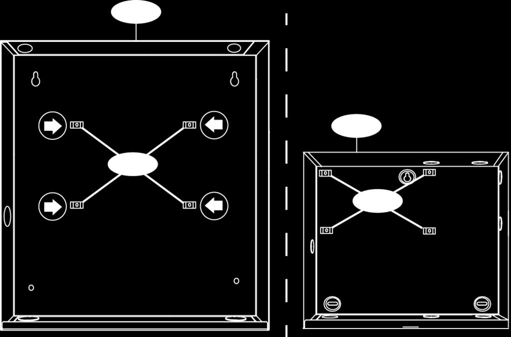 Control Panels A központ telepítése hu 17 5.2 A központ telepítése 1. Keresse meg a központ felszerelési helyét a burkolatban.