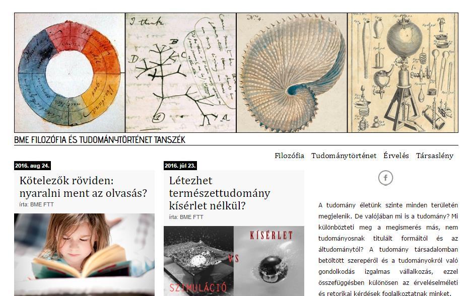 Közérdekű A Filozófia és Tudománytörténet