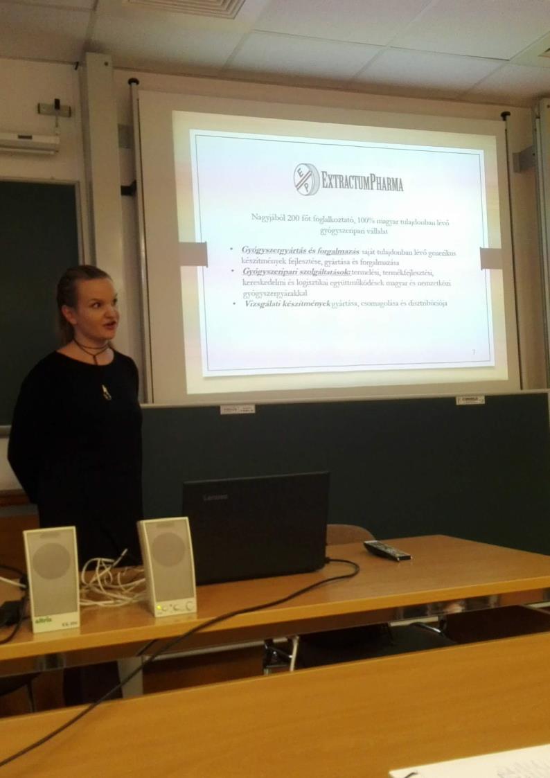 Dr. Barta Petra Minőségbiztosító gyógyszerész Phd után az iparban Az ExtractumPharma Gyógyszergyártó,