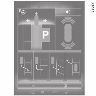 Automata parkolás (1/4) 2 1 3 Ez a funkció a parkolási manőverek során nyújt segítséget.