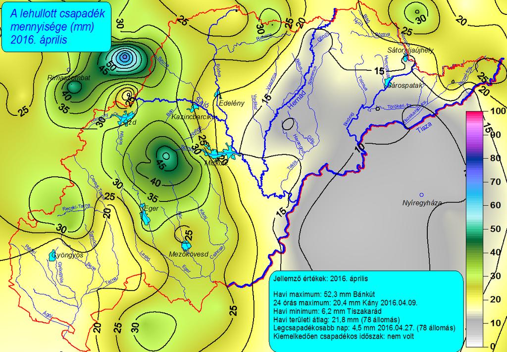 CSAPADÉKTÉRKÉPEK 216. április 19.
