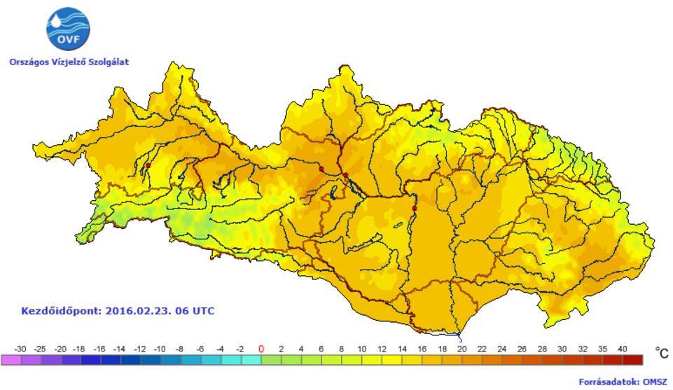 FEBRUÁR 7 A február 21-i csapadék, jelentős része hóban hullott és csak a következő, de már rendkívül enyhe 7 napon olvadt el. 1. ábra: A 216.