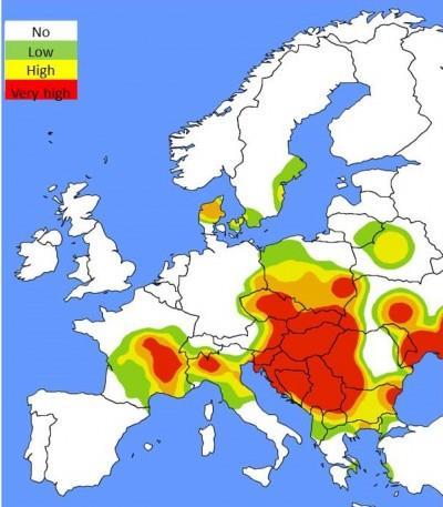 Parlagfűfertőzöttség Európában Magyarország Európa parlagfűvel leginkább fertőzött országa. Forrás: https://www.