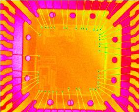 ragasztó is látható mikrohuzal d=25μm chip