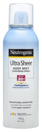 NEUTROGENA SUN CARE Size EAN MOQ 27303038