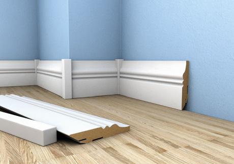 Festhető / fehér MDF szegőlécek A fehér, akár 1012cm magas szegőlécek nagyon divatosak manapság.