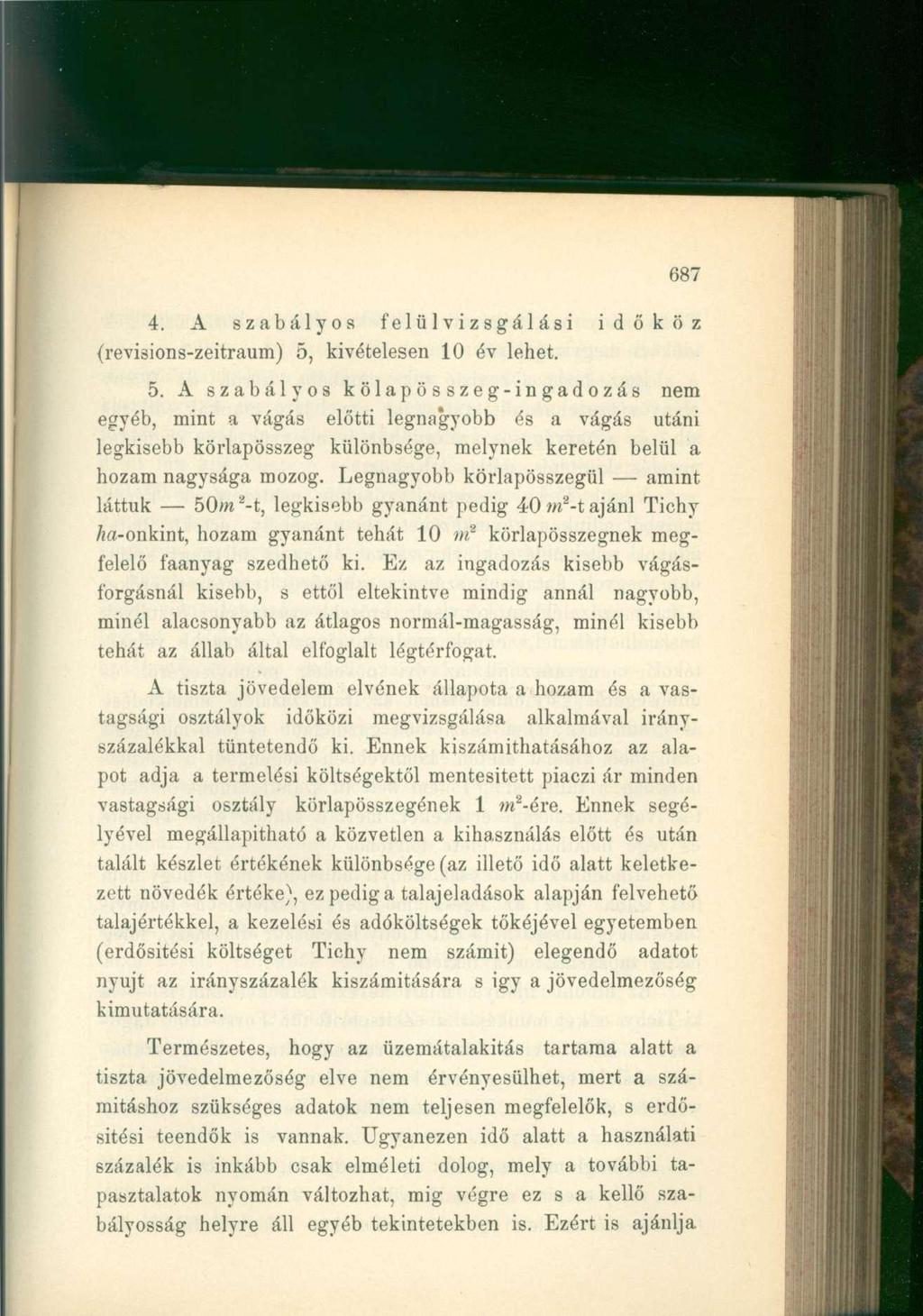 687 4. A szabályos felülvizsgálási időköz (revisions-zeitraum) 5,