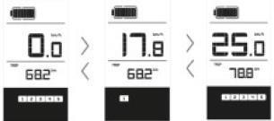 DP C10 LCD KIJELZŐ A LED számítógép a kormány bal oldalán található, a kijelző pedig középen. GOMBOK 2.