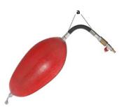 3211_02_U_A_2019_M-08 9. sz. ábra Ballon behelyező talp 1-es méret Ballon behelyező talp 2-es méret A ballonozó készüléket fel kell szerelni a zsilipre (gömbcsapra).