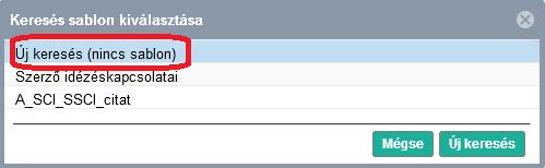 A keresés összeállítása A bal oldali menüben az Idézéskapcsolat adattípust válasszuk ki.