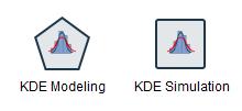 KDE KERNEL DENSITY ESTIMATION Sűrűségbecslés és szimuláció Úgy tekint minden tanítópontra, mintha egy kis
