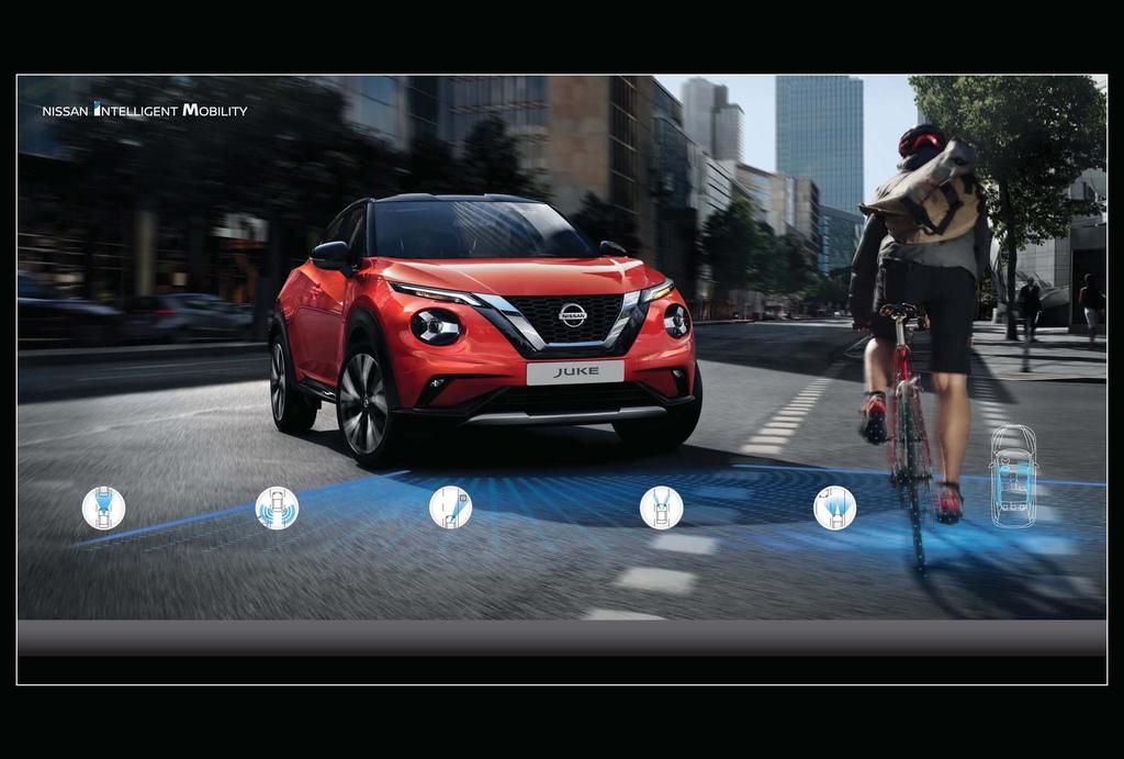 OKOSABB UTAKON Az új Nissan JUKE egy sor olyan intelligens vezetési technológiát vonultat fel, melyek célja, hogy magabiztosabban, több élménnyel gazdagodva, az Önt körülvevő világgal közvetlenebb