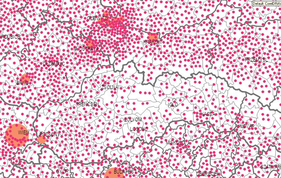 Pontmódszer: ha a nagy elemsűrűség miatt már nem valósítható meg a térképi elemek egyedi ábrázolása.