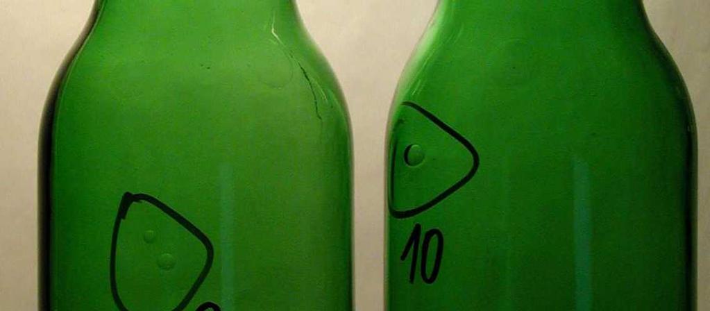 Kémiai reakciókból származó buborékok Sample: Green Glass Bottles Sample Dimension [mm] D.EQ.