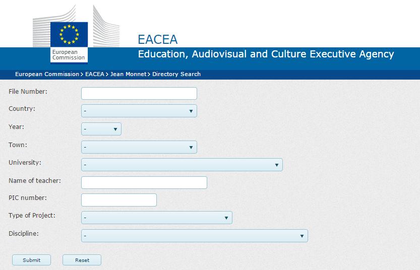 LLP és Erasmus+ / Jean Monnet pályázatok adatbázisa