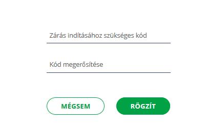 A kódot a Szálláshely Ügykezelője vagy Adminisztrátora tudja beállítani, viszont záráskor minden felhasználótól kéri a rendszer. 9.3.1. Kód módosítása Az elmentett kód módosítható.