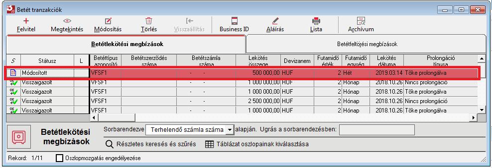 2. Betétlekötés felvitele Hogyan tudok betét megbízást rögzíteni?