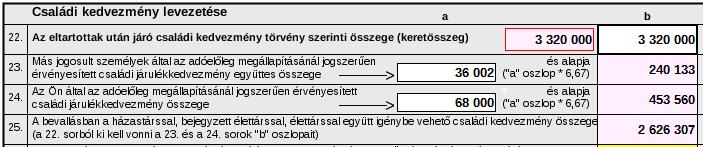 66 2 gyermek után 100 000 forinttal számítva: 2 x 3 x 220 000 + 10 x 2 x 100 000 = 3 320 000).