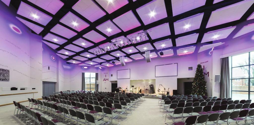 Lebegõ álmennyezetek :::: 51 :::::::: Kings Church Amersham (Egyesült Királyság) AXIOM ÁLMENNYEZET TERMÉKVÁLASZTÉK AZ AXIOM C vagy AXIOM KE rendszerrel készült lebegõ álmennyezetek Armstrong