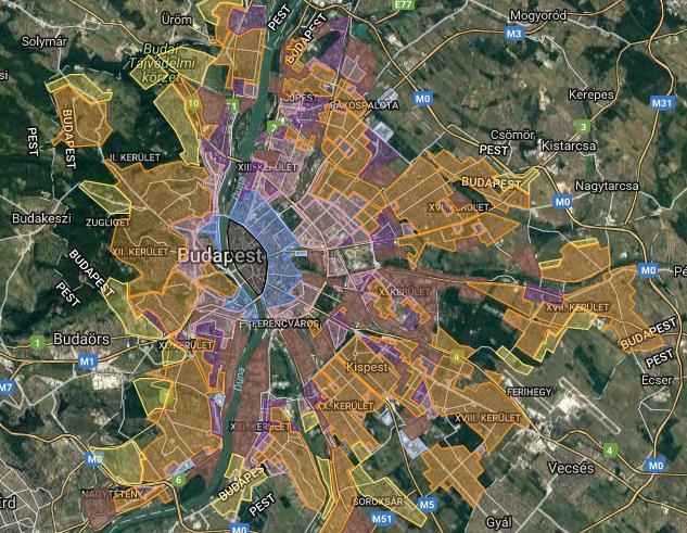 Territory category Legend: dense metropolis dense urban