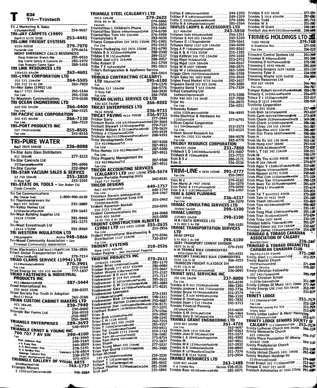 834 ri-rintech ri J Marketing & Sales 635makeWySE................... 254 9607 Rl-IAY CARPES (1989) Bay410 6130 3StSE... 253-4441 RI-LINE FREIGH SYSEMS 95S9 40StSE... 279-7070 Facsimile Line.
