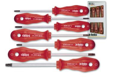 Mains testing screwdriver VDE 0680/6, 220 250 Volt AC 1000V IEC 60900 : 2004 200 28 7 részes / Set 7-pcs.