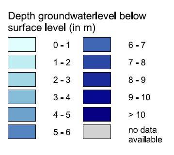 (zwischen 0-10 m) 11 Természeti adottság talajvíz átlagos