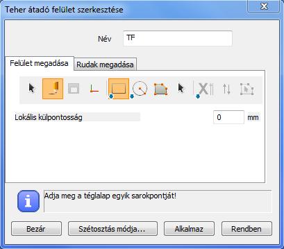 vonalmenti terhekként.
