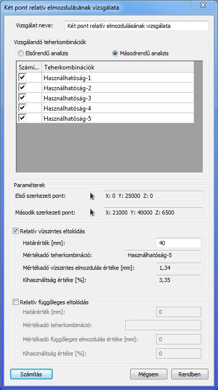8.4.4 RUDANKÉNTI LOKÁLIS FÜGGŐLEGES LEHAJLÁS VIZSGÁLAT A rudankénti lokális lehajlás vizsgálat egyesével ellenőrzi az összes rúd lehajlását és kiválasztja ezek közül a legnagyobbat.