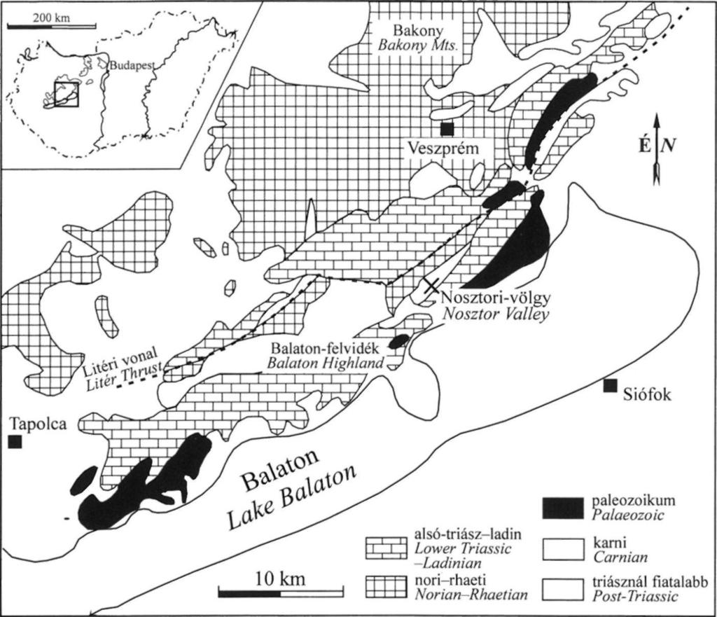 helyének feltüntetésével (NAGY 1999 alapján) Fig.