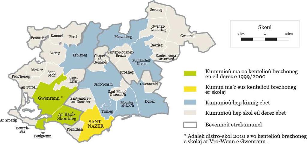 Kelenn brezhoneg An tañva d ar brezhoneg er c hentañ derez Evit ar skolidi n int ket skoliataet en hentadoù divyezhek eo an tañva un doare da gaout un tamm darempred gant ar yezh : etre 1 ha 3