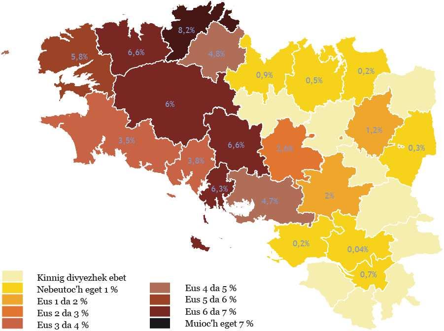 Kelenn er skol Kelenn divyezhek Pouez ar c helenn divyezhek er c hentañ derez hervez ar vro Bloavezh-skol 2009/2010 Bras eo dale ar Vro-Wenn hag ar Briver : e-touez dregantadoù izelañ Breizh e chom