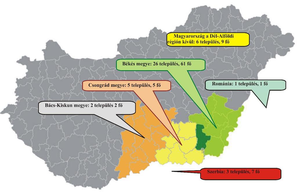 3. ábra: A kollégisták lakóhely szerinti megoszlása Forrás: Iskolai statisztikák alapján 1.3. A nevelés-oktatás személyi feltételrendszere, jellemzői Az iskolában a nevelés-oktatás feladatát 60