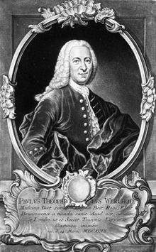 Thrombocytopenia (kvantitatív rendellenesség) I. 1. Veleszületett: állatokban ritka vw betegség! Werlhof-kór, kutya (ITP-vel valószínűleg azonos) (Werlhof, Paul Gottlieb (1699-1767) német orvos) 2.
