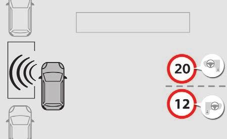 Anélkül, hogy átlépné a 7 km/h sebességet, a Parkolássegítő berendezés figyelmeztetéseire támaszkodva hajtsa végre