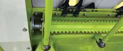 A CLAAS Sunspeed asztal kialakítása egyedi a napraforgó asztalok között. Nincs behordó füleslánc, a napraforgó tányérok tálcákon érkeznek a vágóegységig.