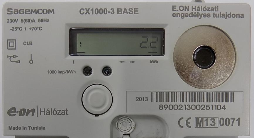 H-tarifás, típusa: CX1000-3 5-60 A 1 fázisú